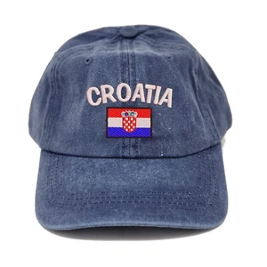 Croatia flag embroidered dad hat, National flag embroidered baseball cap - Picture 1 of 4