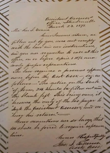 1871 Steubenville Ohio ordine di comparire prima delle imposte assessore lettera - Foto 1 di 3