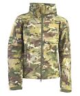 Kids Camouflage Soft Shell Jacket Boys Army School Coat Fleece Lined Camo
