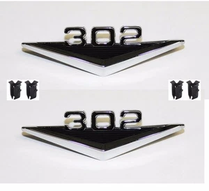 NEW 1965 - 1966 Ford Mustang 302 V8 Fender Emblem Set both Left and Right Side - Picture 1 of 12