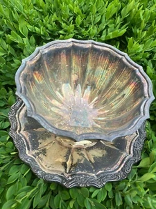 Vintage runde internationale Silber Gräfin versilbert verziert Schale & Teller EUC - Bild 1 von 5
