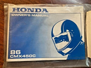 1986 HONDA CMX450C REBEL OWNER'S MANUAL IN PACKAGING WITH PIK TIK ORIGINAL NOS - Bild 1 von 3