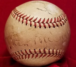1946 Barnstorming Team STAN MUSIAL Bob Feller Keller Signed Ball vtg 40s JSA - Picture 1 of 7