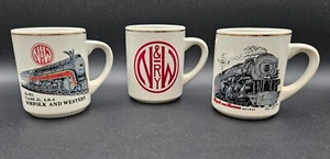 Lote de 3 tazas de café de cerámica Norfolk y Western locomotora de tren Country Trains - Imagen 1 de 23