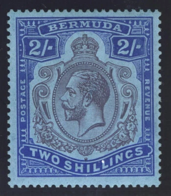 Bermuda 1927 KGV 2s purple & bright blue/pale blue MLH. SG 88. Sc 94. - Image 1 of 2