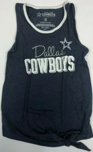 NFL Dallas Cowboys Girl's Scoop Neck Sparkle Tie at Bottom Tank Top CHOOSE SIZE - Picture 1 of 1