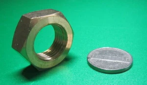 Brass Hex Nut, RH 5/8"-18 x 15/16" W x 3/8" Height - 10 Pcs - Picture 1 of 12