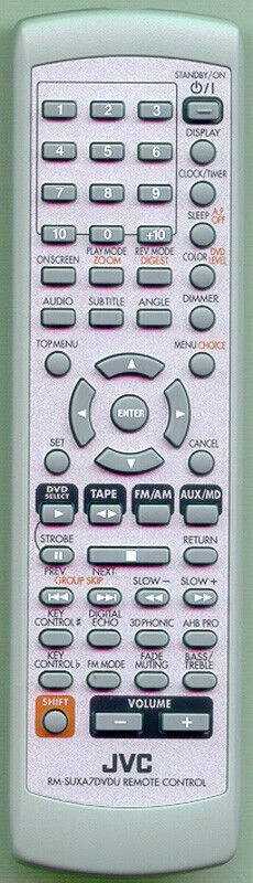 Original JVC Combination Audio System UXA7DVD UXA7DVDUJ Remote Control - Image 1 of 1
