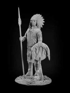 1/24 Resin Figur Modellbausatz Indianer Krieger Stamm unasssambled unbemalt - Bild 1 von 12