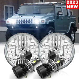 Par de faros LED redondos DOT 7 pulgadas para Hummer H2 2003-2009 haz alto bajo - Imagen 1 de 12