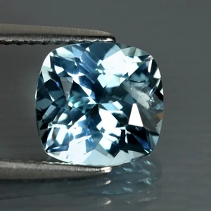 Piedra preciosa suelta azul cielo natural Brasil corte cojín 2,48 quilates (9 x 8 mm) - Imagen 1 de 2