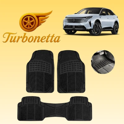For All Peugeot All Weather 3pcs Rubber Custom Fit Floor Mats Guard - Image 1 of 4