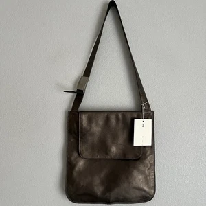 Bolso Bandolera Francesco Biasia Cuero Marrón Metálico con Solapa  - Imagen 1 de 9