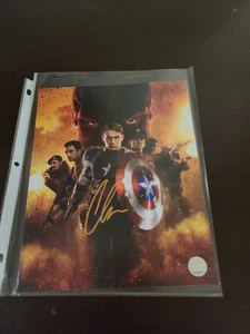 Chris Evans signed handsigniert Captain America 8x10 Foto WWOC Hologramm Sticker - Bild 1 von 3