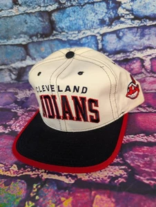 Vintage MLB Cleveland Indians Starter Arch Snapback Hat The Classic Wahoo - Picture 1 of 12