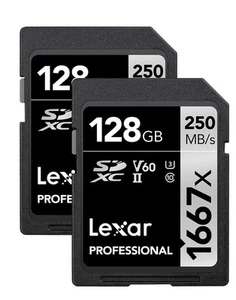 1667x 128GB 2Pack SDXC UHS II Cards Up To 250MB s Read for Professional Photogra - Picture 1 of 8
