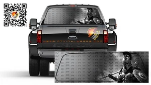 Gladiator Rear Window Tint Perforated Graphic Vinyl Decal Cars Trucks Campers - Picture 1 of 4