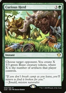 X 1 Curious Herd NM Commander 059 MTG Magic The Gathering - Picture 1 of 1