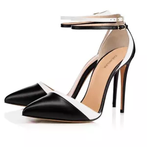 Talons hauts Escarpins Talon mince 12CM La plateforme 1CM Avec ceinture de 34-46 - Picture 1 of 9