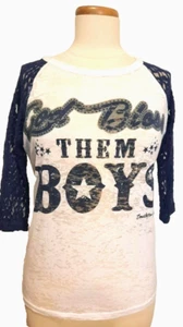 Dallas Cowboys - Camicia ragazzo God Bless Them - leggera e trasparente con pizzo taglia S - Foto 1 di 9