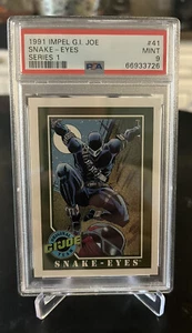 1991 Impel G.I. Joe RAH Series 1 #41 Snake-Eyes RC PSA 9 Mint RARE Rookie Card - Picture 1 of 2