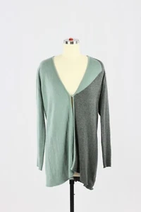 Suéter cárdigan abierto tejido cachemir bloques de colores verdes ARMANI COLLEZIONI, talla 4 - Imagen 1 de 13
