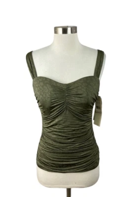 Top Tankini de Natación Profile by Gottex NUEVO Luminous Olive Safari Copa D Talla 34 Foto 1 de 4