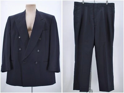 Traje De Colección Para Hombre Años 80 90 2 Piezas Azul Marino Doble Pecho Talla L-XL Años 80 Años 90 Foto 1 de 4