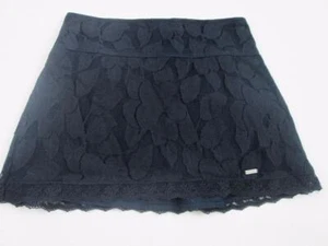 ABERCROMBIE A&F KIDS GIRLS NAVY BLUE FLOWER LACE MINI SKIRT SZ L EUC - Picture 1 of 4