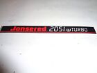 Vintage Chainsaw Jonsered 2051 Turbo Decal !!