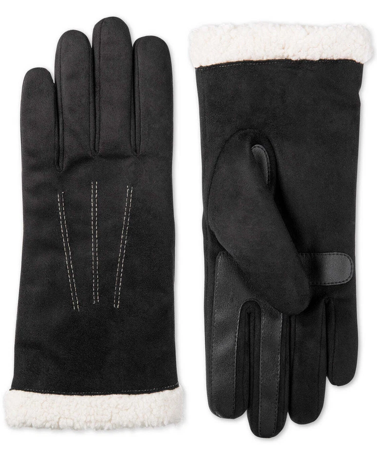 Isotoner smartDRI® Touchscreen Gloves SherpaSoft Cuff Black S/M NWT! $40 - Image 1 of 1