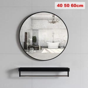 Large Round Wall Mirror Bathroom Bedroom Makeup Dressing Circle Mirror UK - Picture 1 of 12