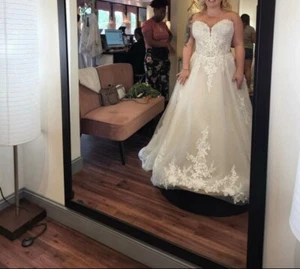 wedding dress size 10 preowned - Picture 1 of 9