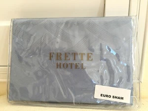 FRETTE ITALY Hotel Collection EURO SCHEIN RIVIERA BLAU 100 % Baumwolle 26 Zoll x 26 Zoll NEU - Bild 1 von 6