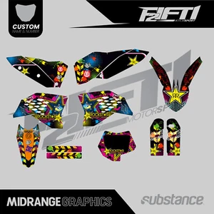 Mid Range To fit KTM 125 250 350 450 SX SXF SX 2007-2010 Graphics Kit Decals - Picture 1 of 3