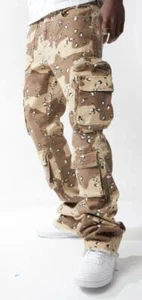 Men KINDRED Camo Cargo Stack Pants - Picture 1 of 12