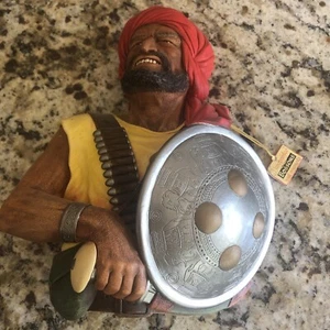 1967 Bossons Chalkware Head Pathan Warrior Wall Plaque Made In England 10.5" - Picture 1 of 5