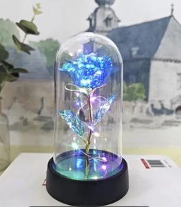 Blue Rose Flower LED Light Mothers Day Anniversary Birthday Gift - Picture 1 of 3