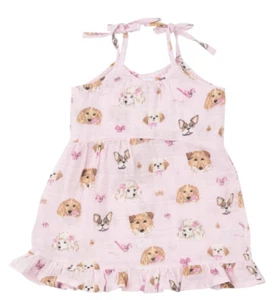 Angel Dear Girl Pretty Puppy Faces  Themed Twirly Tank Dress  Size 5 New - Picture 1 of 2