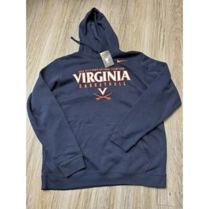 Nike Unisex XL University of Virginia Hoodie Navy Club Fleece UVA 2019 NCAA - Picture 1 of 5