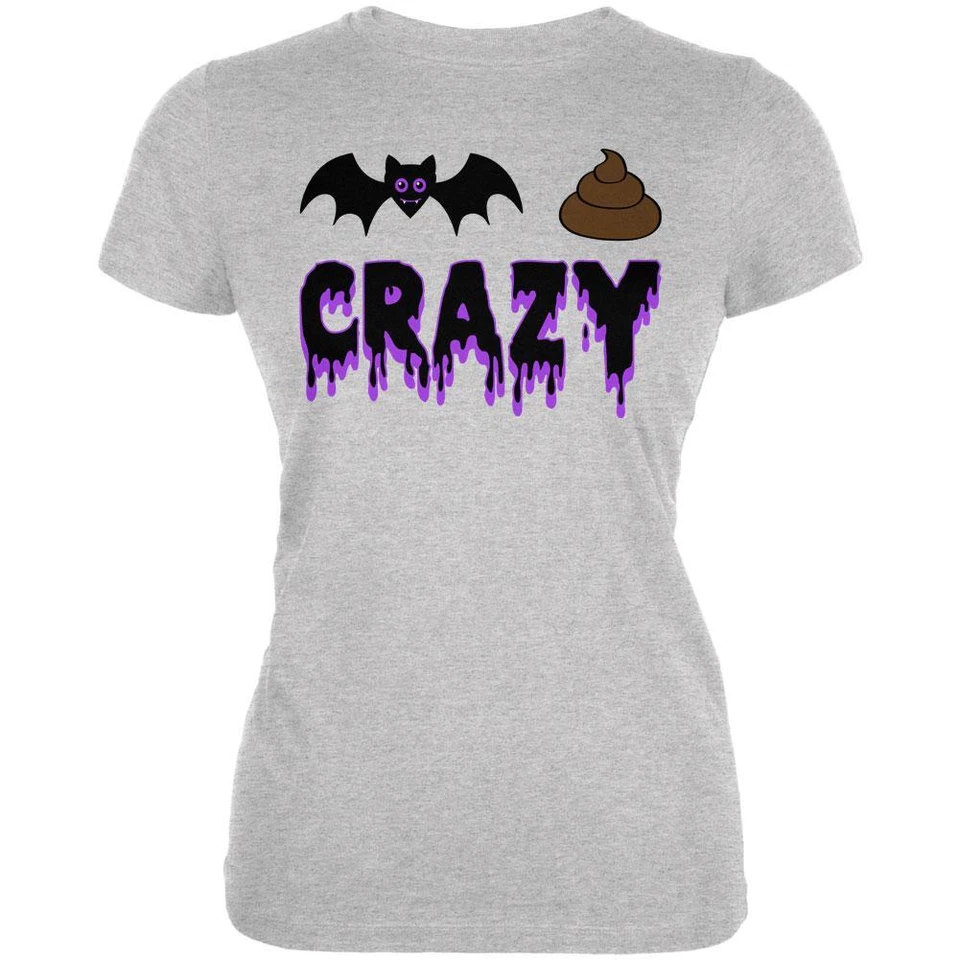 Camiseta suave Halloween Bat Poop Crazy Juniors Foto 1 de 1