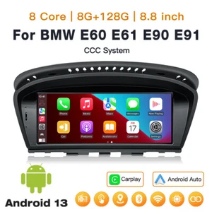 8.8" Android 8+128GB Car Stereo Navi CarPlay GPS for BMW E60 E61 E90 CCC 2005-08 - Picture 1 of 13