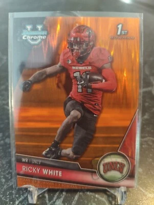 Ricky White Orange Surge /25 2023 Bowman Chrome U University UNLV - Image 1 of 2