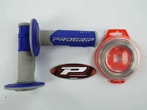 PRO GRIP 801 Blue Grips WIRE Motocross Enduro SX CRF YZF YZ RMZ RM SXF CR TC TE - Foto 1 di 1