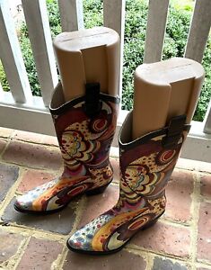 Decorative Cowgirl Rubber Boots • Size 7 •