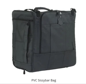 Bolso de barra de PVC Sissy 16,5"" x 9,5"" x 16,5"" equipaje duradero para motocicleta negro nuevo - Imagen 1 de 6