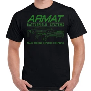 Camiseta Armat Systems M41A con logotipo de rifle de pulso estampado verde para adulto - Imagen 1 de 2