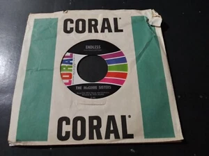 The McGuire Sisters – Endless NM 1960's Reissue 45RPM CORAL 61703 Record 1954 - Picture 1 of 3