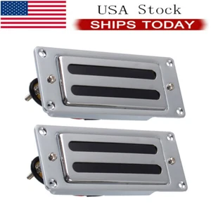 Guitarra Cromada Mini Humbucker Cuello Puente Pastillas Juegos Doble Bobina Estilo Abierto - Imagen 1 de 9