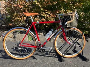 Red Ellis Bicycle, Custom Touring Frame, Small/Medium, 53cm, 650b wheels - Picture 1 of 20